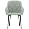 vidaXL Dining Chairs 2 pcs Light Grey Velvet
