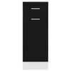 vidaXL Drawer Bottom Cabinet Black 30x46x81.5 cm Engineered Wood
