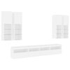 vidaXL 7 Piece TV Wall Cabinet Set with LED Lights White