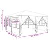 vidaXL Party Tent Anthracite 400 x 400 x 266 cm Polyethylene