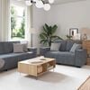 vidaXL 3 Piece Sofa Set with Cushions Dark Grey Velvet