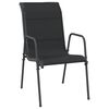 vidaXL Garden Chairs 6 pcs Steel and Textilene Black