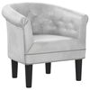 vidaXL Tub Chair Silver Faux Leather