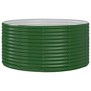 vidaXL Garden Raised Bed Green 140x140x68 cm Galvanised Steel