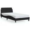 vidaXL Bed Frame "Dover" Black 107x203 cm King Single Velvet