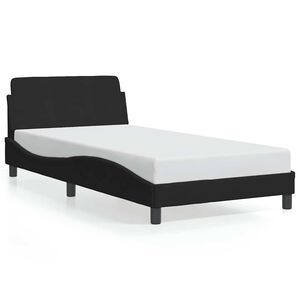vidaXL Bed Frame "Dover" Black 107x203 cm King Single Velvet