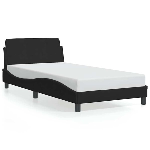 vidaXL Bed Frame "Dover" Black 107x203 cm King Single Velvet