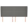 vidaXL Headboard with Ears Dark Grey 203 cm Fabric