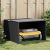 vidaXL Robot Mower Garage Black 86x90x52/57 cm Poly Rattan