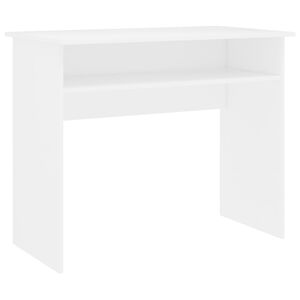 vidaXL Desk | White | Engineered Wood | Small | Desk | Rectangular | Modern