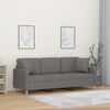 vidaXL 3-Seater Sofa with Pillows&Cushions Dark Grey 180 cm Fabric