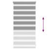 vidaXL Zebra blind 40.9x100 cm Fabric Width 36.7 cm grey