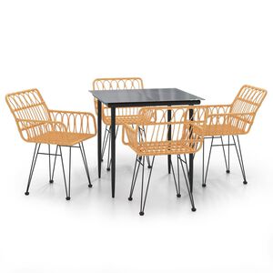 vidaXL Garden Dining Set | Black