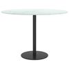 vidaXL Table Top White ?60x0.8 cm Tempered Glass with Marble Design
