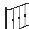 vidaXL Metal Headboard Black 135 cm