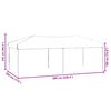 vidaXL Folding Party Tent with Sidewalls White 3x6 m