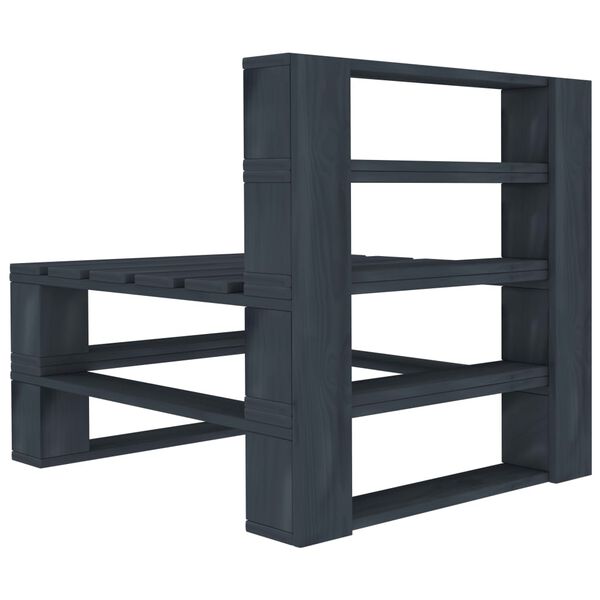 vidaXL 6 Piece Garden Pallet Lounge Set Wood Grey