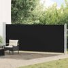 vidaXL Patio Retractable Side Awning 600x160 cm Black