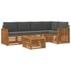 vidaXL Sectional Sofa Set with Cushion 6 pcs Natural and Anthracite