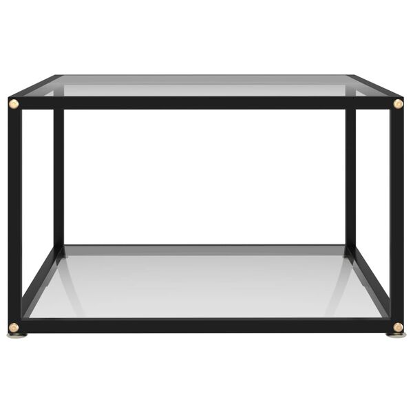vidaXL Coffee Table Transparent 60x60x35 cm Tempered Glass