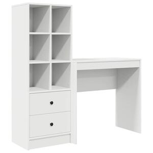 vidaXL Desk with Drawer 2 pcs White