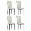 vidaXL Dining Chairs 4 pcs Cream Velvet