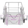 vidaXL Pull-Out Wire Baskets 2 pcs Silver 300 mm