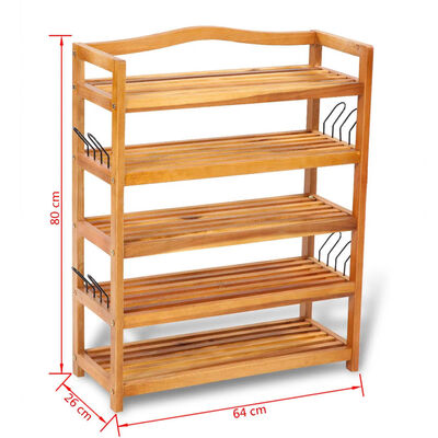 Wooden 5-tier Shoe Shelf