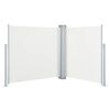 vidaXL Side Awning | Cream | Polyester with PU coating | 120 x 600 cm