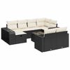 vidaXL 11 Piece Garden Sofa Set with Cushions Black Poly Rattan