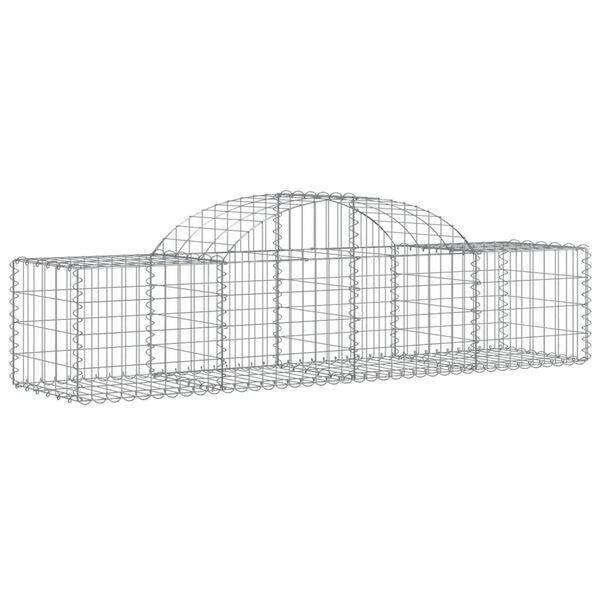 vidaXL Arched Gabion Baskets 18 pcs 200x50x40/60 cm Galvanised Iron