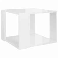 vidaXL Coffee Table High Gloss White 40x40x30 cm Engineered Wood
