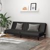 vidaXL 2-Seater Sofa Bed Black Faux Leather