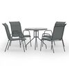 vidaXL 5 Piece Outdoor Dining Set Steel Anthracite