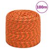 vidaXL Boat Rope Orange 6 mm 100 m Polypropylene
