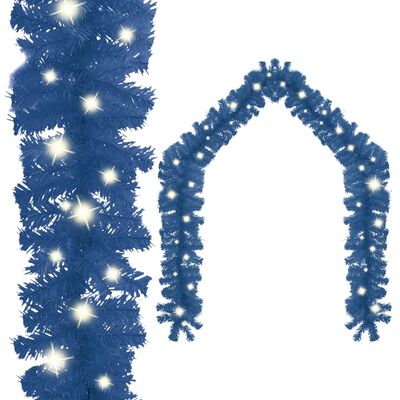 vidaXL Christmas Garland with LED Lights 10 m Blue