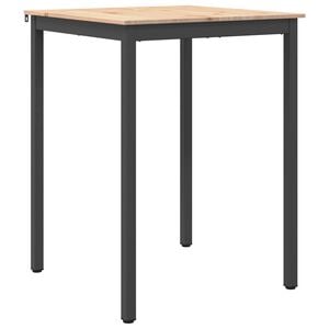 vidaXL Bar Table 80 x 80 x 105 cm Solid Pine Wood Natural Square