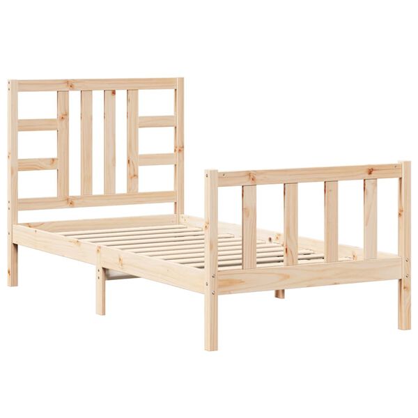 vidaXL Bed Frame without Mattress 90x190 cm Single Solid Wood Pine