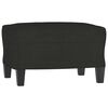 vidaXL Sofa Chair with Footstool Black 60 cm Fabric