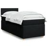 vidaXL Box Spring Bed with Mattress Black King Single Fabric