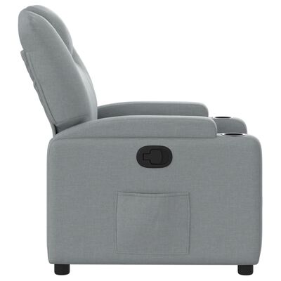 vidaXL Recliner Chair Light Grey Fabric