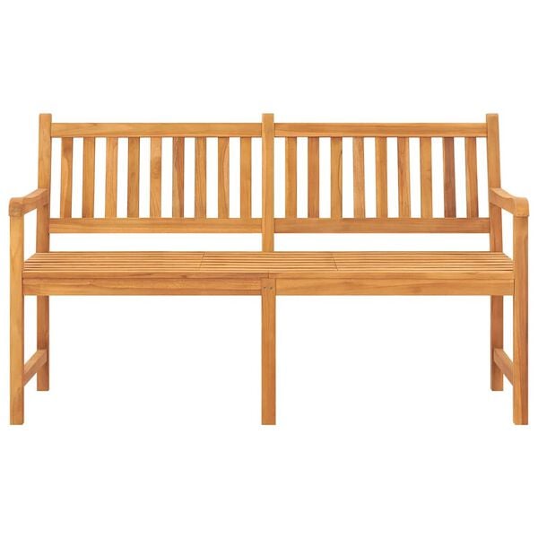 vidaXL 3-Seater Garden Bench with Table 150 cm Solid Teak Wood