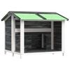 vidaXL Dog Kennel Grey 96x87x80.5 cm Solid Wood Pine