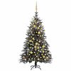 vidaXL Artificial Christmas Tree LED&Ball Set&Flocked Snow 180cm PVC&PE