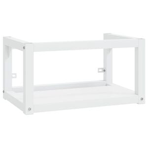 vidaXL Bathroom Washbasin Frame | White | Powder-coated iron | Medium