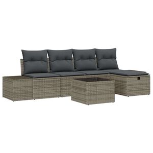 vidaXL Sofa Set 5 pcs Poly Rattan