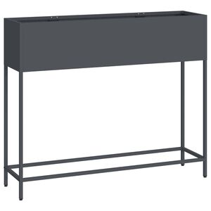 vidaXL Raised Garden Planter Anthracite 100 x 26 x 82 cm Steel