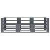 vidaXL Garden Pallet Sofa Grey 3-Seater Wood