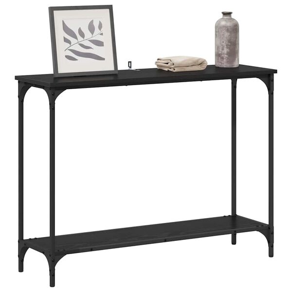 vidaXL Console Table Black oak 101 x 30.5 x 75 cm Engineered wood