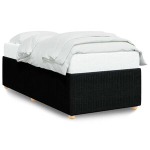 vidaXL Bed Frame without Mattress Black Single Fabric